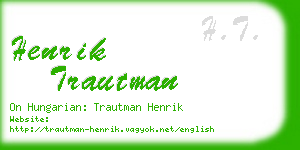 henrik trautman business card
